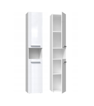 Biała szafka do łazienki LAZ-1313-BIEL-POŁ