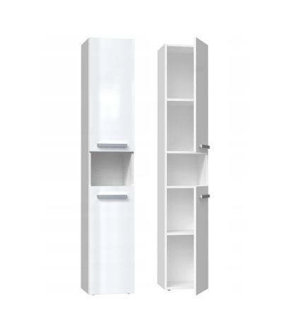 Biała szafka do łazienki LAZ-1313-BIEL-POŁ