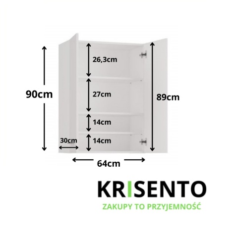 Biała szafka łazienkowa wisząca LAZ-1305-BIEL-MAT