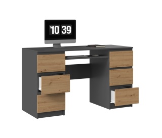 Biurko do biura antracyt - dąb artisan BIUR-705-ANT-ART