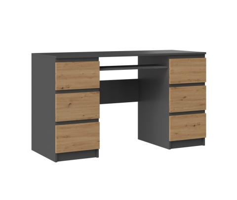 Biurko do biura antracyt - dąb artisan BIUR-705-ANT-ART