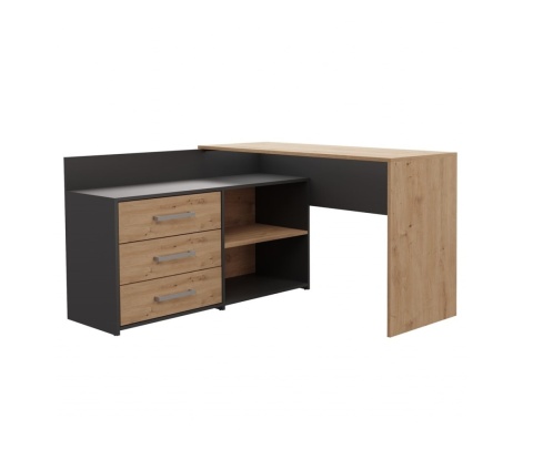 Biurko i komoda antracyt - dąb artisan BIUR-704-ANT-ART