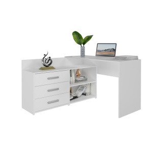 Biurko narożne białe BIUR-704-BIEL-MAT