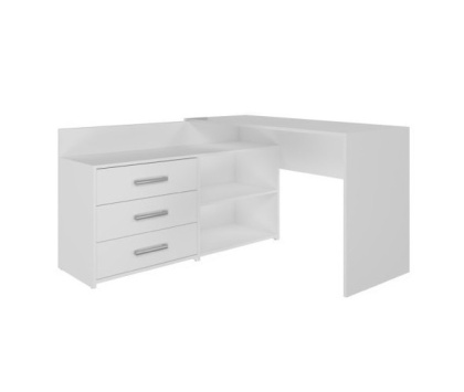 Biurko narożne białe BIUR-704-BIEL-MAT