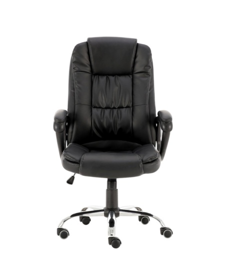 Fotel biurowy skórzany FOT-404-CZERN