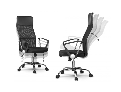 Fotel biurowy z mikrosiatki FOT-403-SZAR