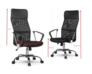 Fotel biurowy z mikrosiatki FOT-403-SZAR