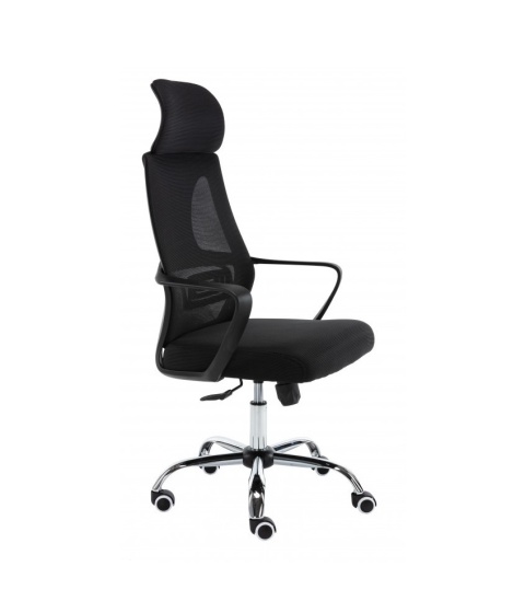 Fotel biurowy z zagłówkiem FOT-402-CZERN