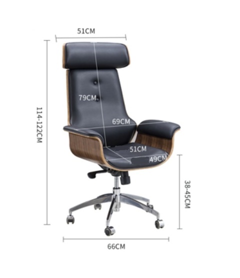Fotel polerowany orzech czarny FOT-415-ORZ-CZ