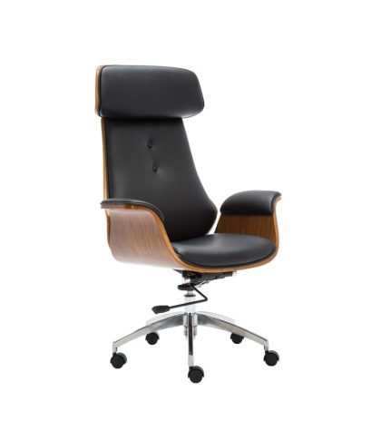 Fotel polerowany orzech czarny FOT-415-ORZ-CZ