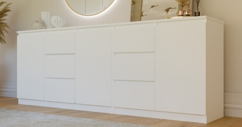 Komoda biała 200 cm KOM-925-BIEL-MAT