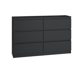 Komoda czarna z szufladami KOM-904-CZERN-MAT