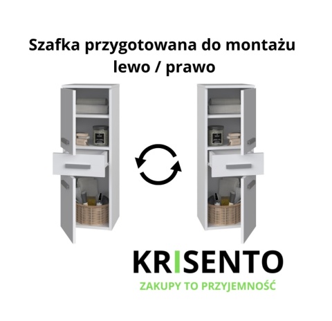 Komoda łazienkowa biała LAZ-1318-BIEL-MAT