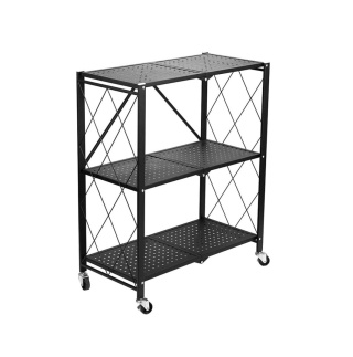 Mobilny regał na kółkach składany RE-1415-CZERN