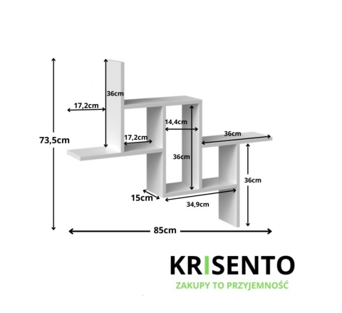 Półka biała na ścianę POL-1103-BIEL-MAT