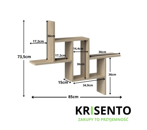 Półka na zdjęcia dąb sonoma POL-1103-SON