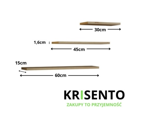 Polki na sciane dąb artisan POL-1102-ART