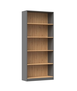 Regał 80 cm antracyt - dąb artisan RE-1404-ANT-ART