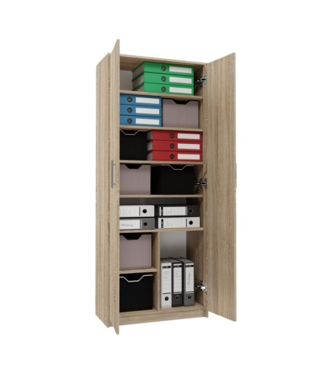 Regał biurowy zamknięty dąb sonoma RE-1427-SON