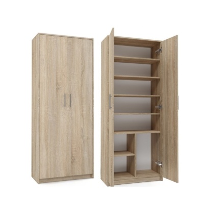 Regał biurowy zamknięty dąb sonoma RE-1427-SON