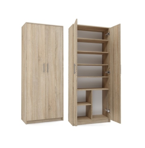 Regał biurowy zamknięty dąb sonoma RE-1427-SON