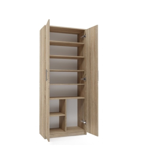 Regał biurowy zamknięty dąb sonoma RE-1427-SON