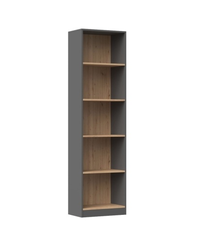 Regał do salonu 50cm antracyt - artisan RE-1402-ANT-ART