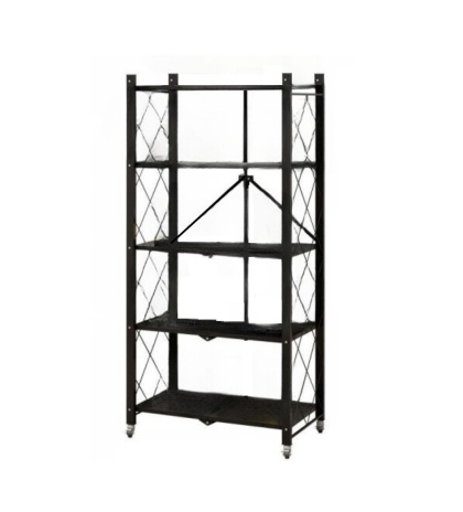 Regał na kółkach składany loft RE-1417-CZERN