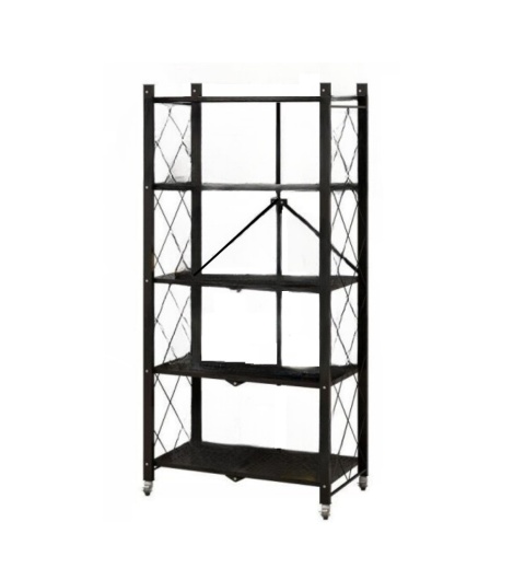 Regał na kółkach składany loft RE-1417-CZERN