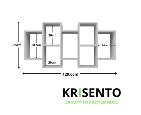 Regał ścienny wiszący POL-1104-BIEL-MAT