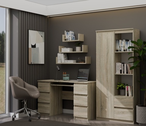 Regał z drzwiami i szufladami RE-1425-SON