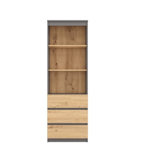 Regał z szufladami antracyt - artisan RE-1424-ANT-ART