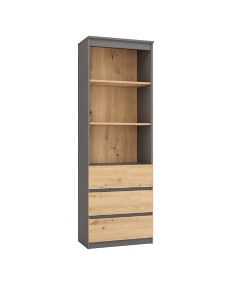 Regał z szufladami antracyt - artisan RE-1424-ANT-ART