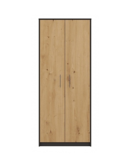 Regał zamknięty antracyt - dąb RE-1427-ANT-ART