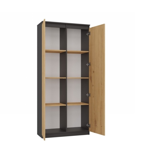 Regał zamknięty z półkami RE-1412-ANT-ART