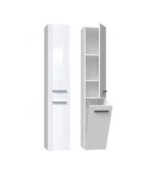 Słupek do łazienki z koszem na pranie LAZ-1316-BIEL-POŁ