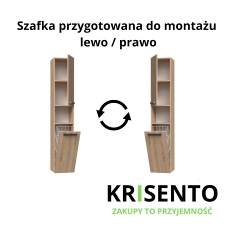 Słupek łazienkowy z koszem na pranie LAZ-1315-ART