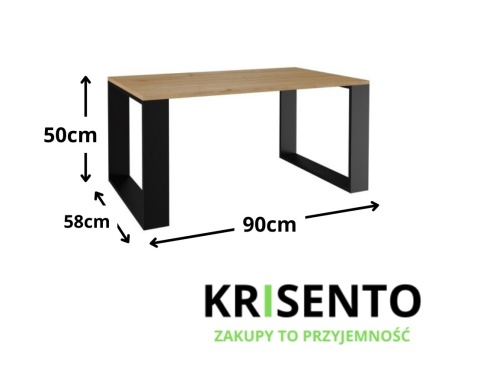 Stolik kawowy prostokątny STOL-802-ART-CZERN