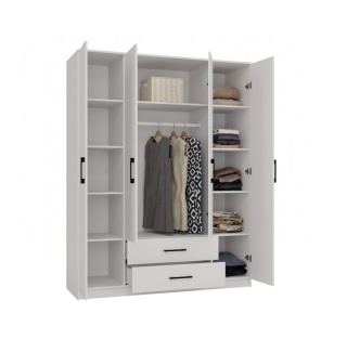 Szafa 4 drzwiowa SZAF-1006-BIEL-MAT