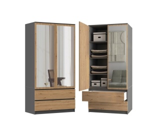 Szafa do przedpokoju 90 cm SZAF-1009-ANT-ART