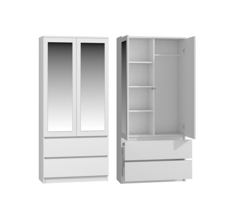 Szafa do wiatrołapu 50x90x180 cm SZAF-1009-BIEL-MAT