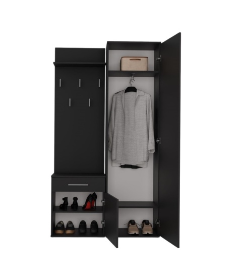 Szafa garderoba czarna GAR-104-CZERN-MAT