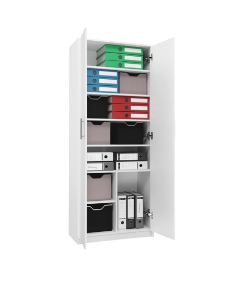 Szafa regał zamknięty RE-1427-BIEL-MAT