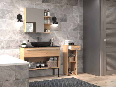 Szafeczka do łazienki dąb artisan LAZ-1317-ART