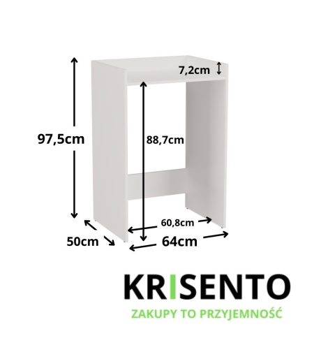 Szafka do schowania pralki LAZ-1301-BIEL-MAT