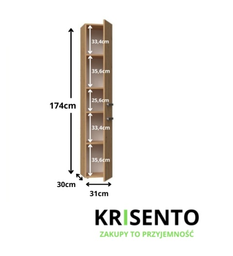 Szafka łazienkowa głębokość 30 cm LAZ-1314-ART