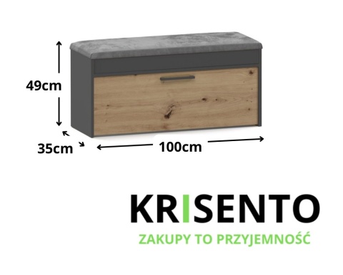 Szafka na buty 100 cm BUT-206-ANT-ART