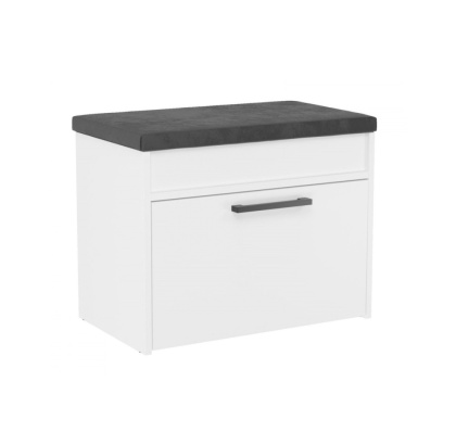 Szafka na buty wąska biała BUT-208-BIEL-MAT