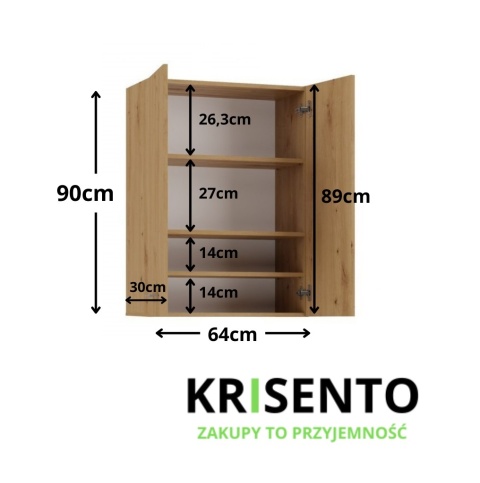 Szafka nad umywalkę dąb artisan LAZ-1305-ART