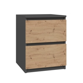 Szafka nocna 40 cm antracyt - dąb artisan SN-305-ANT-ART